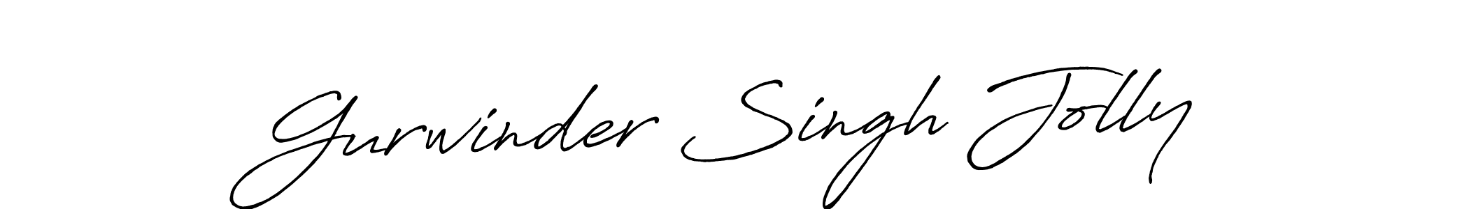 Make a beautiful signature design for name Gurwinder Singh Jolly. With this signature (Antro_Vectra_Bolder) style, you can create a handwritten signature for free. Gurwinder Singh Jolly signature style 7 images and pictures png