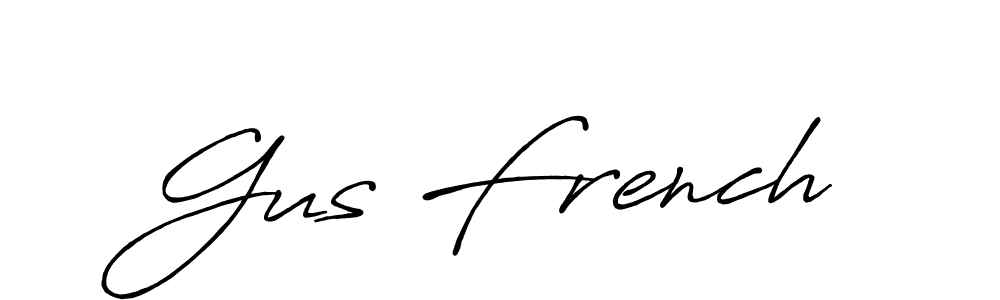 Design your own signature with our free online signature maker. With this signature software, you can create a handwritten (Antro_Vectra_Bolder) signature for name Gus French. Gus French signature style 7 images and pictures png