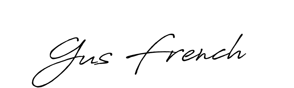 Design your own signature with our free online signature maker. With this signature software, you can create a handwritten (Antro_Vectra_Bolder) signature for name Gus French. Gus French signature style 7 images and pictures png