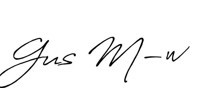 Make a beautiful signature design for name Gus M-w. Use this online signature maker to create a handwritten signature for free. Gus M-w signature style 7 images and pictures png