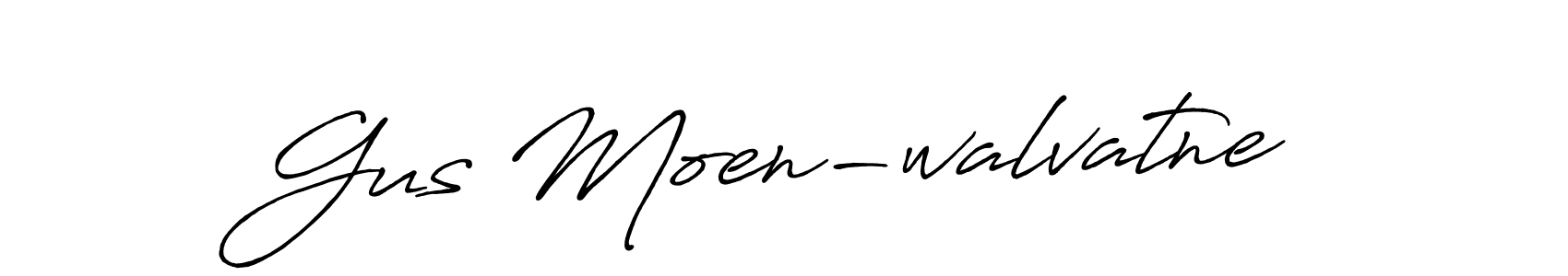 How to make Gus Moen-walvatne name signature. Use Antro_Vectra_Bolder style for creating short signs online. This is the latest handwritten sign. Gus Moen-walvatne signature style 7 images and pictures png