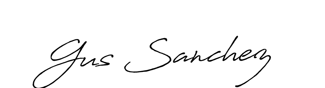 Use a signature maker to create a handwritten signature online. With this signature software, you can design (Antro_Vectra_Bolder) your own signature for name Gus Sanchez. Gus Sanchez signature style 7 images and pictures png