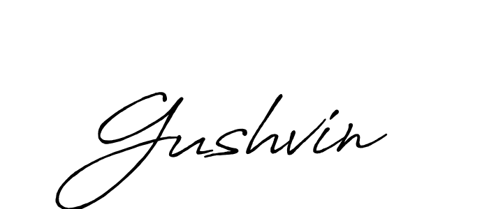 The best way (Antro_Vectra_Bolder) to make a short signature is to pick only two or three words in your name. The name Gushvin include a total of six letters. For converting this name. Gushvin signature style 7 images and pictures png