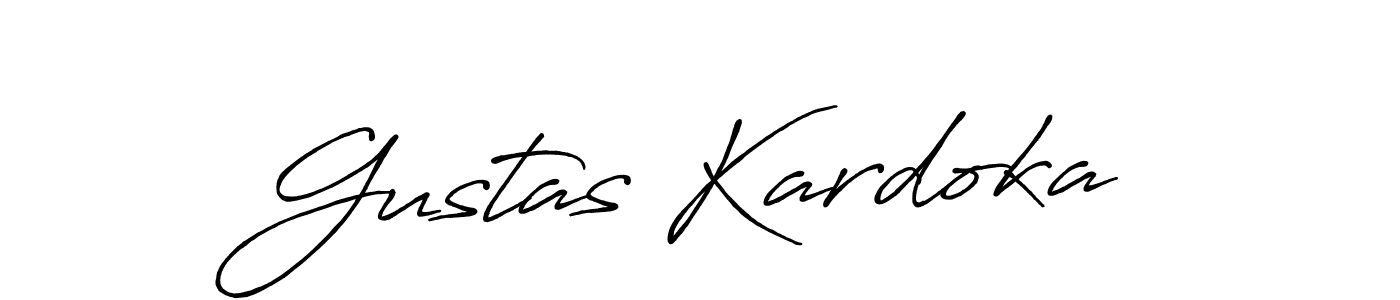 It looks lik you need a new signature style for name Gustas Kardoka. Design unique handwritten (Antro_Vectra_Bolder) signature with our free signature maker in just a few clicks. Gustas Kardoka signature style 7 images and pictures png