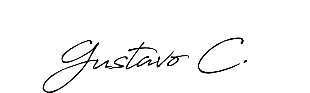 Design your own signature with our free online signature maker. With this signature software, you can create a handwritten (Antro_Vectra_Bolder) signature for name Gustavo C.. Gustavo C. signature style 7 images and pictures png