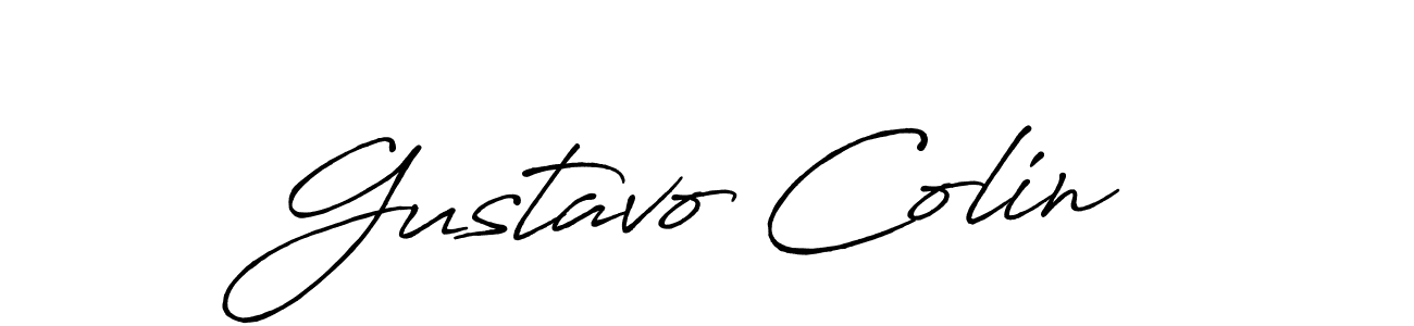 Create a beautiful signature design for name Gustavo Colin. With this signature (Antro_Vectra_Bolder) fonts, you can make a handwritten signature for free. Gustavo Colin signature style 7 images and pictures png