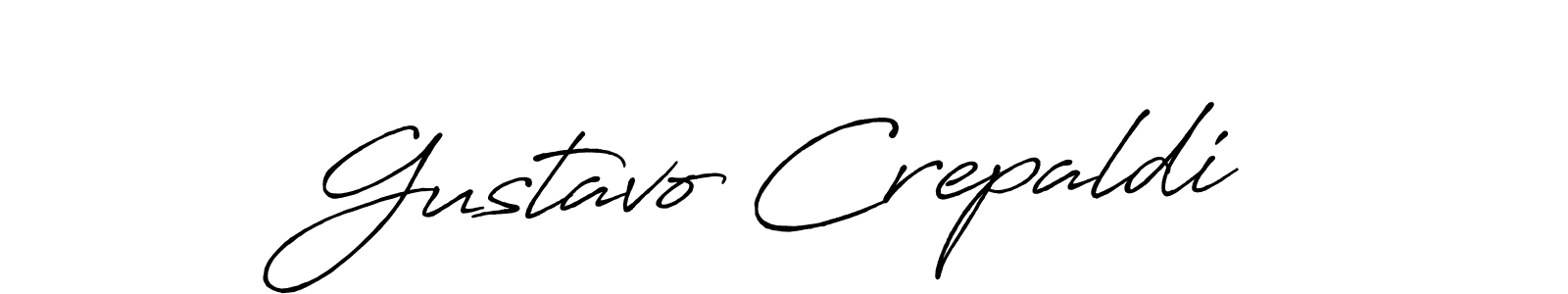 Design your own signature with our free online signature maker. With this signature software, you can create a handwritten (Antro_Vectra_Bolder) signature for name Gustavo Crepaldi. Gustavo Crepaldi signature style 7 images and pictures png