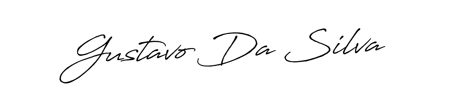 Make a beautiful signature design for name Gustavo Da Silva. With this signature (Antro_Vectra_Bolder) style, you can create a handwritten signature for free. Gustavo Da Silva signature style 7 images and pictures png