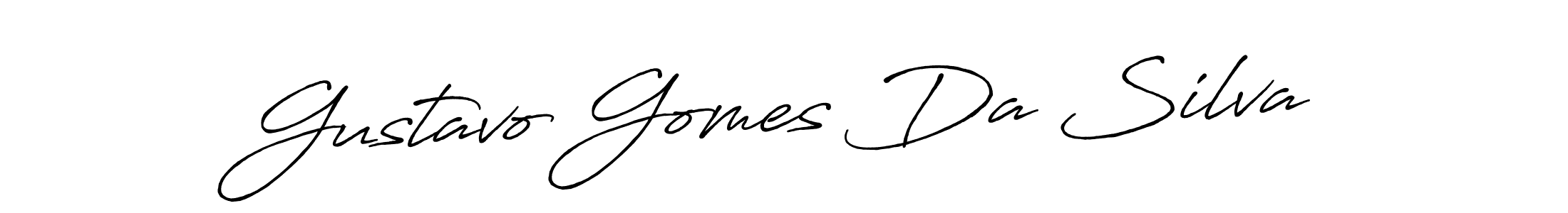Make a beautiful signature design for name Gustavo Gomes Da Silva. With this signature (Antro_Vectra_Bolder) style, you can create a handwritten signature for free. Gustavo Gomes Da Silva signature style 7 images and pictures png