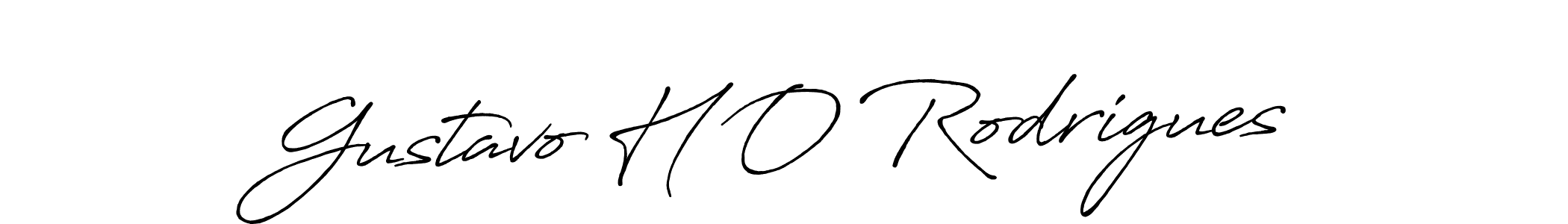 This is the best signature style for the Gustavo H O Rodrigues name. Also you like these signature font (Antro_Vectra_Bolder). Mix name signature. Gustavo H O Rodrigues signature style 7 images and pictures png