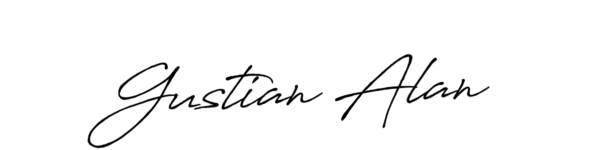 Make a beautiful signature design for name Gustian Alan. Use this online signature maker to create a handwritten signature for free. Gustian Alan signature style 7 images and pictures png