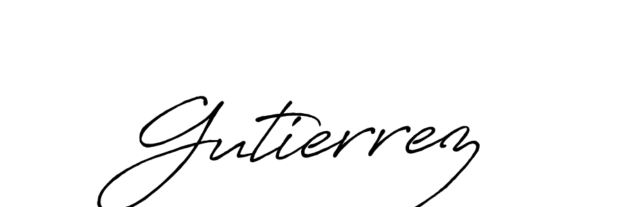 Gutierrez stylish signature style. Best Handwritten Sign (Antro_Vectra_Bolder) for my name. Handwritten Signature Collection Ideas for my name Gutierrez. Gutierrez signature style 7 images and pictures png