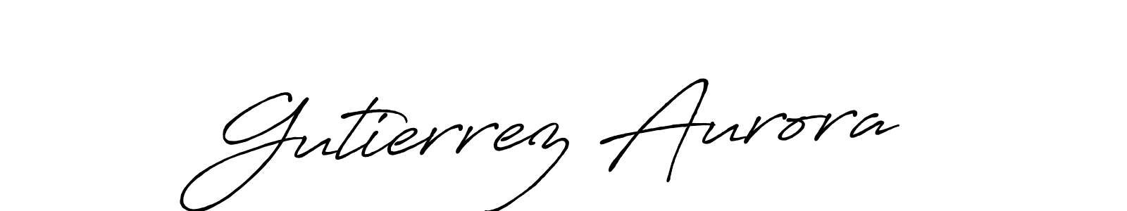 Also You can easily find your signature by using the search form. We will create Gutierrez Aurora name handwritten signature images for you free of cost using Antro_Vectra_Bolder sign style. Gutierrez Aurora signature style 7 images and pictures png