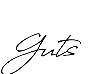 Guts stylish signature style. Best Handwritten Sign (Antro_Vectra_Bolder) for my name. Handwritten Signature Collection Ideas for my name Guts. Guts signature style 7 images and pictures png