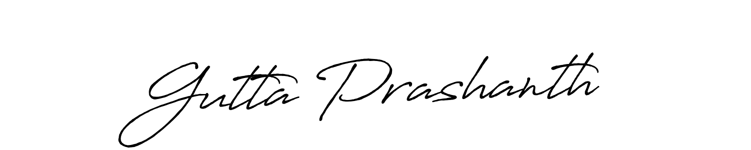 Gutta Prashanth stylish signature style. Best Handwritten Sign (Antro_Vectra_Bolder) for my name. Handwritten Signature Collection Ideas for my name Gutta Prashanth. Gutta Prashanth signature style 7 images and pictures png