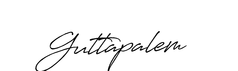 Use a signature maker to create a handwritten signature online. With this signature software, you can design (Antro_Vectra_Bolder) your own signature for name Guttapalem. Guttapalem signature style 7 images and pictures png