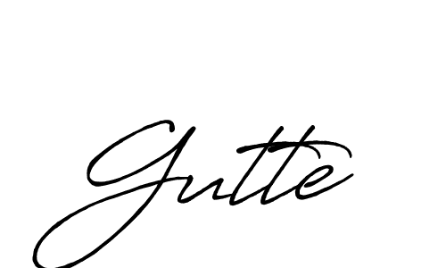 Create a beautiful signature design for name Gutte. With this signature (Antro_Vectra_Bolder) fonts, you can make a handwritten signature for free. Gutte signature style 7 images and pictures png