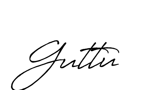 if you are searching for the best signature style for your name Guttu. so please give up your signature search. here we have designed multiple signature styles  using Antro_Vectra_Bolder. Guttu signature style 7 images and pictures png