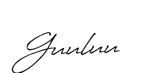 if you are searching for the best signature style for your name Guuluu. so please give up your signature search. here we have designed multiple signature styles  using Antro_Vectra_Bolder. Guuluu signature style 7 images and pictures png