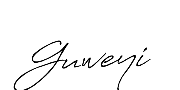 How to make Guweyi name signature. Use Antro_Vectra_Bolder style for creating short signs online. This is the latest handwritten sign. Guweyi signature style 7 images and pictures png