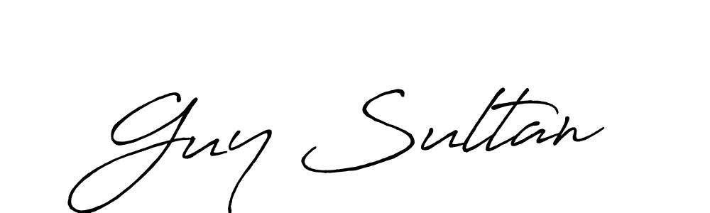 Make a beautiful signature design for name Guy Sultan. With this signature (Antro_Vectra_Bolder) style, you can create a handwritten signature for free. Guy Sultan signature style 7 images and pictures png