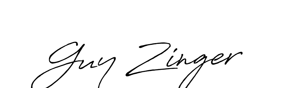 Also we have Guy Zinger name is the best signature style. Create professional handwritten signature collection using Antro_Vectra_Bolder autograph style. Guy Zinger signature style 7 images and pictures png