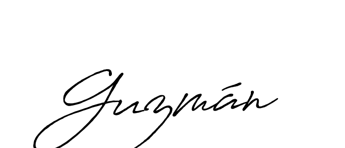 Create a beautiful signature design for name Guzmán. With this signature (Antro_Vectra_Bolder) fonts, you can make a handwritten signature for free. Guzmán signature style 7 images and pictures png