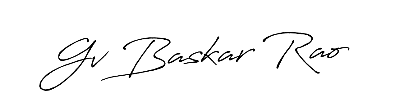 Make a beautiful signature design for name Gv Baskar Rao. Use this online signature maker to create a handwritten signature for free. Gv Baskar Rao signature style 7 images and pictures png