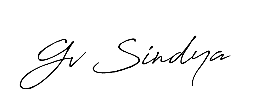 Also we have Gv Sindya name is the best signature style. Create professional handwritten signature collection using Antro_Vectra_Bolder autograph style. Gv Sindya signature style 7 images and pictures png