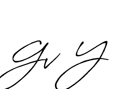 if you are searching for the best signature style for your name Gv Y. so please give up your signature search. here we have designed multiple signature styles  using Antro_Vectra_Bolder. Gv Y signature style 7 images and pictures png
