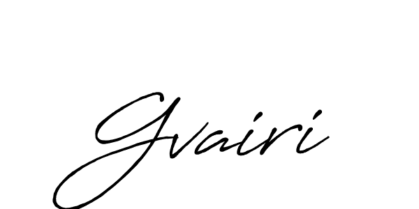 if you are searching for the best signature style for your name Gvairi. so please give up your signature search. here we have designed multiple signature styles  using Antro_Vectra_Bolder. Gvairi signature style 7 images and pictures png