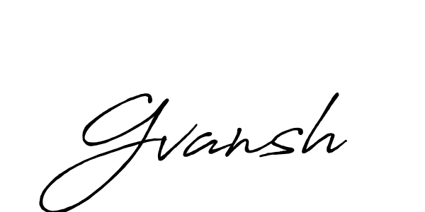 Also we have Gvansh name is the best signature style. Create professional handwritten signature collection using Antro_Vectra_Bolder autograph style. Gvansh signature style 7 images and pictures png