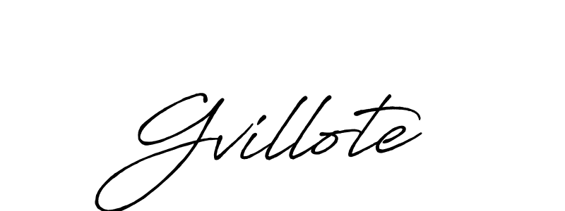 Make a beautiful signature design for name Gvillote. With this signature (Antro_Vectra_Bolder) style, you can create a handwritten signature for free. Gvillote signature style 7 images and pictures png