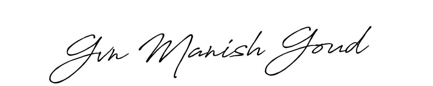 It looks lik you need a new signature style for name Gvn Manish Goud. Design unique handwritten (Antro_Vectra_Bolder) signature with our free signature maker in just a few clicks. Gvn Manish Goud signature style 7 images and pictures png