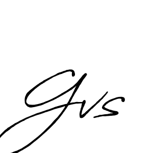 Create a beautiful signature design for name Gvs. With this signature (Antro_Vectra_Bolder) fonts, you can make a handwritten signature for free. Gvs signature style 7 images and pictures png