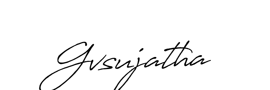 Make a beautiful signature design for name Gvsujatha. With this signature (Antro_Vectra_Bolder) style, you can create a handwritten signature for free. Gvsujatha signature style 7 images and pictures png