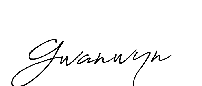 Gwanwyn stylish signature style. Best Handwritten Sign (Antro_Vectra_Bolder) for my name. Handwritten Signature Collection Ideas for my name Gwanwyn. Gwanwyn signature style 7 images and pictures png