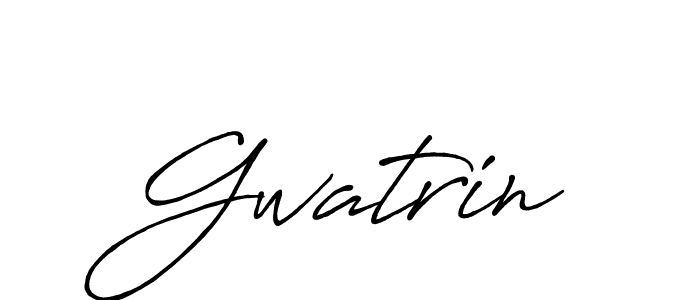 How to make Gwatrin name signature. Use Antro_Vectra_Bolder style for creating short signs online. This is the latest handwritten sign. Gwatrin signature style 7 images and pictures png