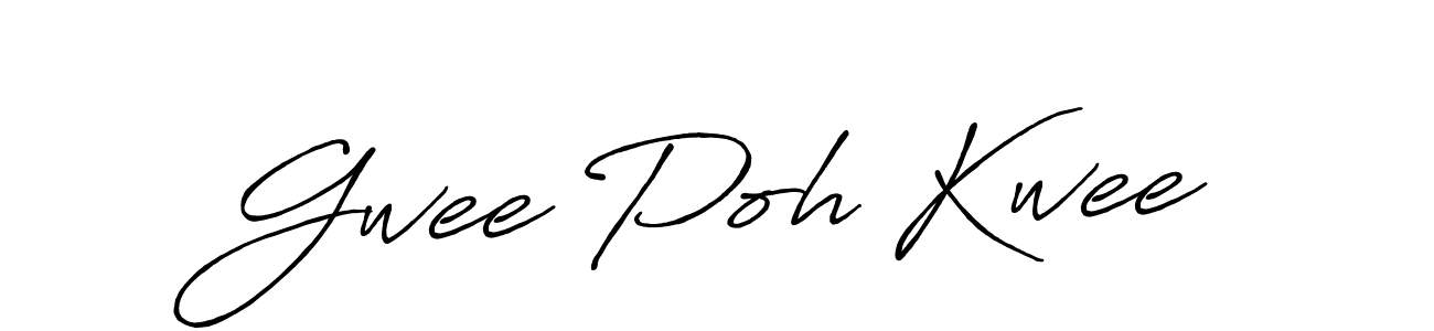 Also we have Gwee Poh Kwee name is the best signature style. Create professional handwritten signature collection using Antro_Vectra_Bolder autograph style. Gwee Poh Kwee signature style 7 images and pictures png