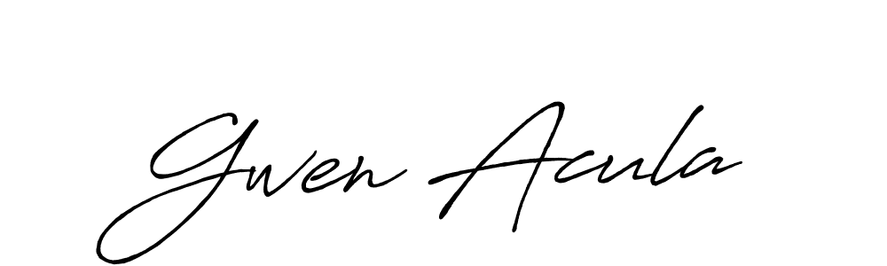 Similarly Antro_Vectra_Bolder is the best handwritten signature design. Signature creator online .You can use it as an online autograph creator for name Gwen Acula. Gwen Acula signature style 7 images and pictures png
