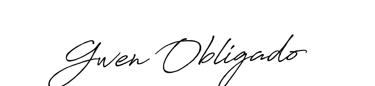 Best and Professional Signature Style for Gwen Obligado. Antro_Vectra_Bolder Best Signature Style Collection. Gwen Obligado signature style 7 images and pictures png