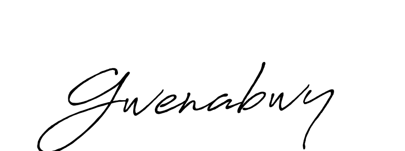 How to make Gwenabwy name signature. Use Antro_Vectra_Bolder style for creating short signs online. This is the latest handwritten sign. Gwenabwy signature style 7 images and pictures png