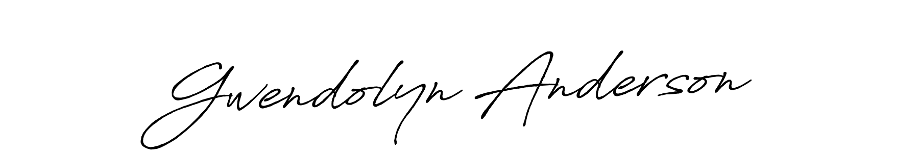 Create a beautiful signature design for name Gwendolyn Anderson. With this signature (Antro_Vectra_Bolder) fonts, you can make a handwritten signature for free. Gwendolyn Anderson signature style 7 images and pictures png