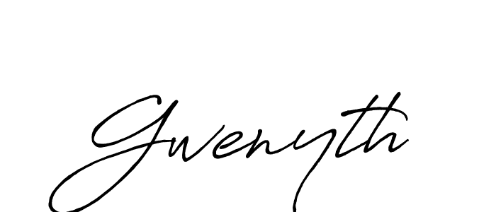 Create a beautiful signature design for name Gwenyth. With this signature (Antro_Vectra_Bolder) fonts, you can make a handwritten signature for free. Gwenyth signature style 7 images and pictures png