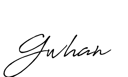 Create a beautiful signature design for name Gwhan. With this signature (Antro_Vectra_Bolder) fonts, you can make a handwritten signature for free. Gwhan signature style 7 images and pictures png