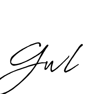 Design your own signature with our free online signature maker. With this signature software, you can create a handwritten (Antro_Vectra_Bolder) signature for name Gwl. Gwl signature style 7 images and pictures png