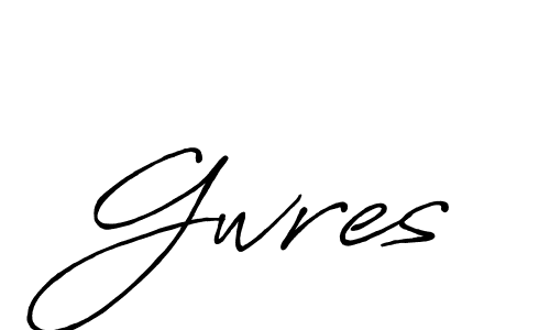 How to make Gwres signature? Antro_Vectra_Bolder is a professional autograph style. Create handwritten signature for Gwres name. Gwres signature style 7 images and pictures png