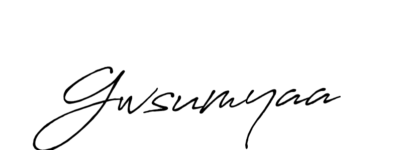 Make a beautiful signature design for name Gwsumyaa. Use this online signature maker to create a handwritten signature for free. Gwsumyaa signature style 7 images and pictures png