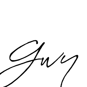 Design your own signature with our free online signature maker. With this signature software, you can create a handwritten (Antro_Vectra_Bolder) signature for name Gwy. Gwy signature style 7 images and pictures png