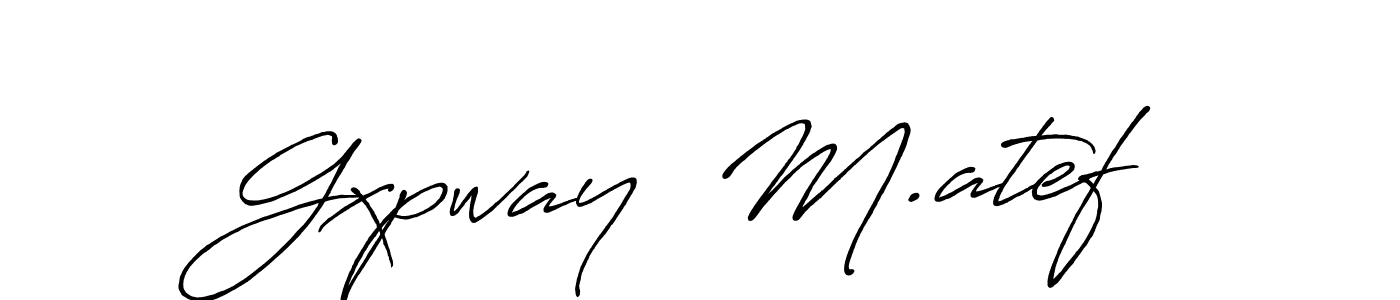 How to make Gxpway  M.atef name signature. Use Antro_Vectra_Bolder style for creating short signs online. This is the latest handwritten sign. Gxpway  M.atef signature style 7 images and pictures png